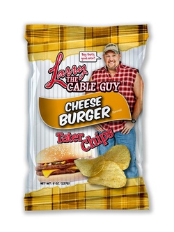 Larry The Cable Guy Tater Chips Cheese Burger