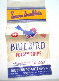 Vintage Bluebird Potato Chips Bag