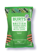 Burts Handcooked pesto Potato Chips review