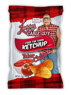 Larry The Cable Guy Tater Chips Pass the Darn Ketchup