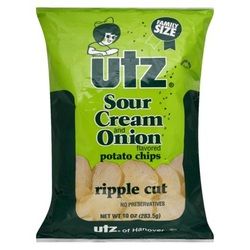 Utz Sour Cream & Onion Ripple Potato Chips