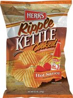Herr's  Texas Pete Hot Sauce Kettle Cooked Ripple Potato Chips