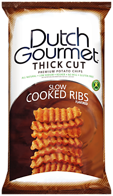 Old Dutch Gourmet Slow Cooked Ribs Thick Cut Premium Potato Chips