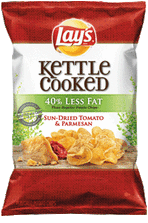 Lay's 40% Less Fat Sun-Dried Tomato & Parmesan Kettle Cooked Potato Chips