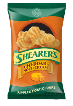 Shearers Cheddar & Sour Cream Rippled Potato chips